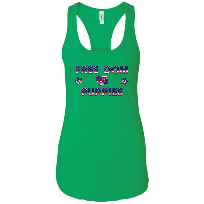 Tank Top Kelly Green / X-Small WineyBitches.Co Free-Dom Puppies Ladies Ideal Racerback Tank WineyBitchesCo