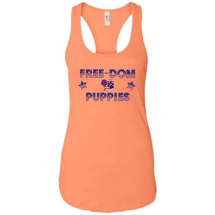 Tank Top Light Orange / X-Small WineyBitches.Co Free-Dom Puppies Ladies Ideal Racerback Tank WineyBitchesCo