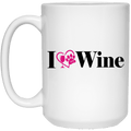 Drinkware White / One Size WineyBitches.Co "I Love Wine & K9s 15 oz. White Mug WineyBitchesCo