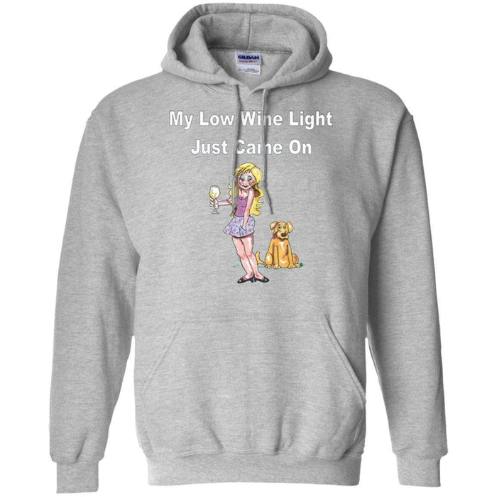 Sweatshirts Sport Grey / S WineyBitches.co 'Low Wine Light" Pullover Hoodie 8 oz. WineyBitchesCo