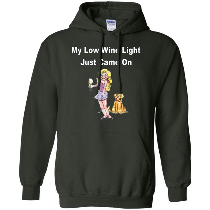 Sweatshirts Forest Green / S WineyBitches.co 'Low Wine Light" Pullover Hoodie 8 oz. WineyBitchesCo