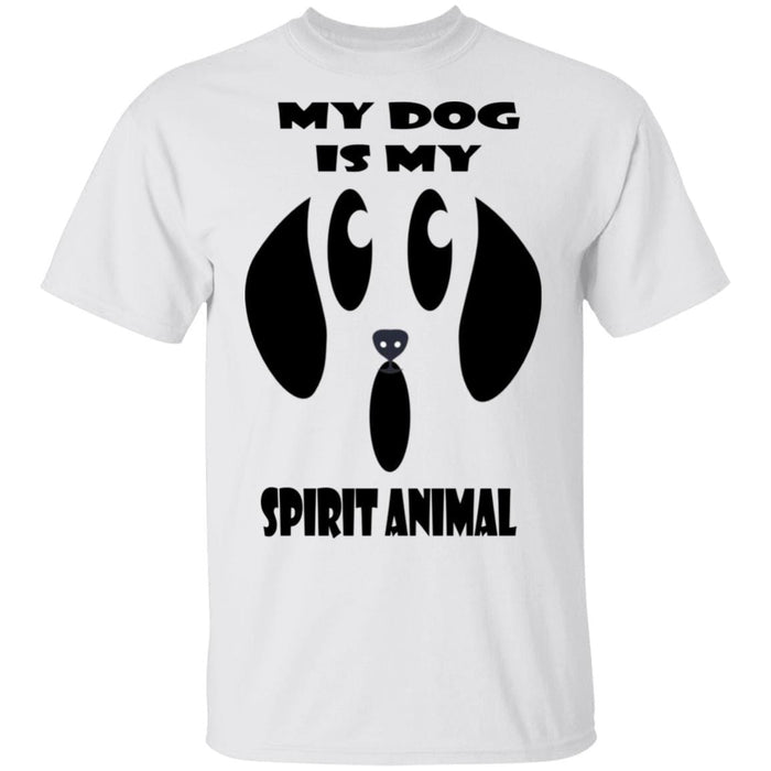 T-Shirts White / S WineyBitches.Co "My Dog Is My Spirit Animal" Halloween Ultra Cotton T-Shirt WineyBitchesCo