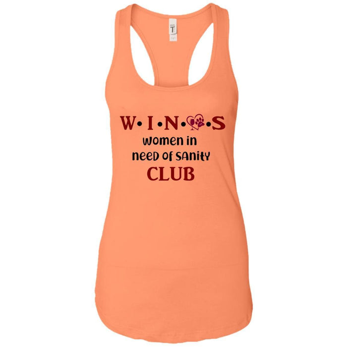 Tank Top Light Orange / X-Small WineyBitches.Co WINOS Club Ladies Ideal Racerback Tank Top (Burg Lettering) WineyBitchesCo