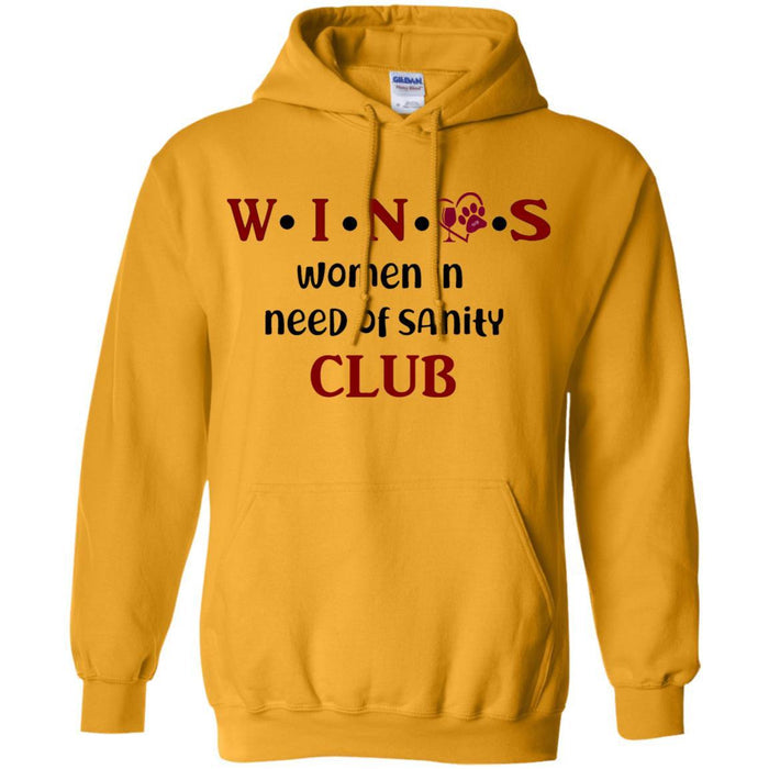 Sweatshirts Gold / S WineyBitches.Co WINOS Club Pullover Hoodie 8 oz. (Burg Lettering) WineyBitchesCo