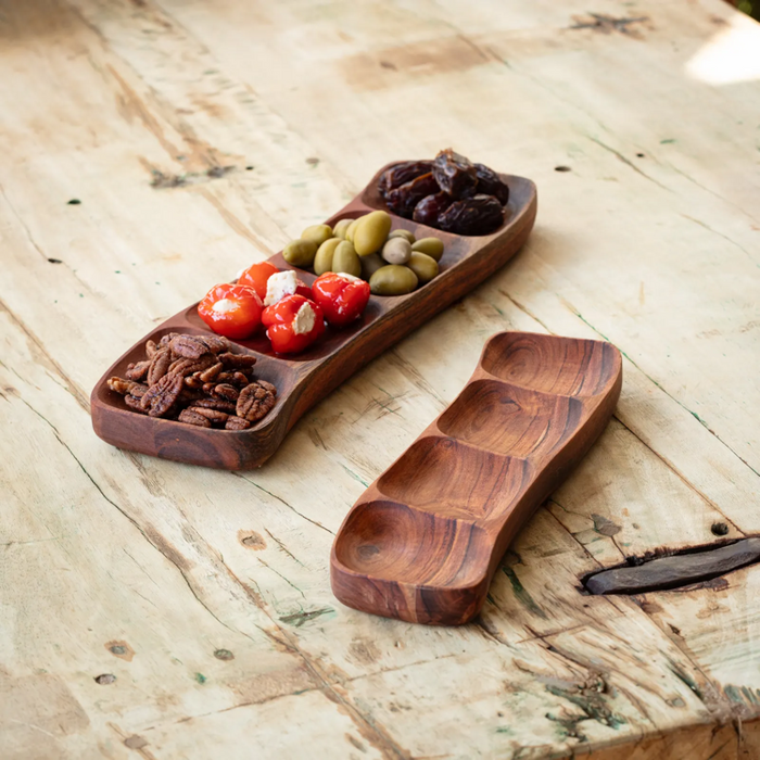 Wooden Snacking Servers Set/4