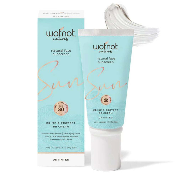 Wotnot 30 SPF Natural Face Sunscreen Untinted BB Cream - 60g - L'Organic