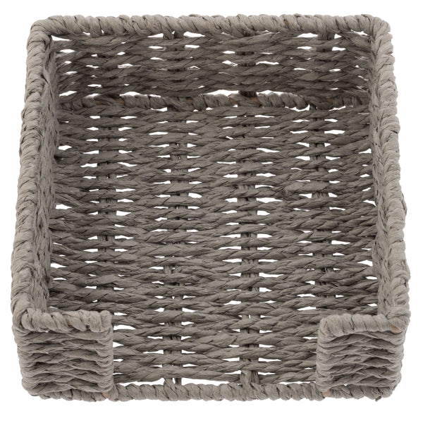 WOVEN COCKTAIL NAPKIN HOLDER, GREY